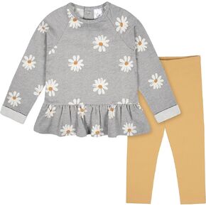 Gerber baby-girls Toddler 2-piece Peplum Waist Top & Legging Set in Kuwait