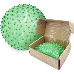 Edushape Sensory Ball for Baby - 7" Transparent Trendy Color Baby Ball that Helps Enhance Gross Motor Skills for Kids Aged 6 Months & Up - Pack of 1 Vibrant Colorful and Unique Textured Ball for Baby in Kuwait