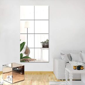JUNEBRUSHS Round Mirror, 16 Inch Round Wall Mirror Fogless Shatterproof Bathroom Circle Acrylic Mirror Unbreakable Frameless Wall-Mounted Mirrors for Wall Living Room Bedroom Home Decor in Saudi Arabia