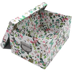 صندوق تخزين قابل للطي من GUOZI، صندوق ذاكرة مزخرف بغطاء وزوايا معدنية معززة، صندوق ملفات من الورق المقوى بمقابض، صندوق هدايا منظم لصور الألعاب التذكارية، رف كتب خزانة ملابس الحضانة (قطعتان) in Kuwait