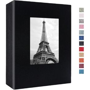 Vienrose Photo Album 4x6 100 Pages Photos Linen Cover Picture Book with Front Window for Baby Wedding Children