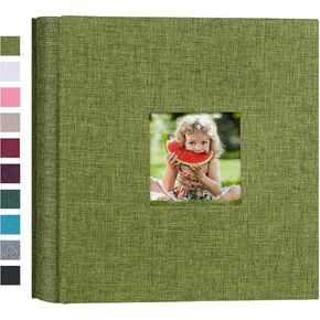 Mublalbum Small Photo Album 4x6 100 Photos Linen Cover Picture photo Book with 100 Horizontal Pockets for Wedding Family Anniversary Baby(Beige)