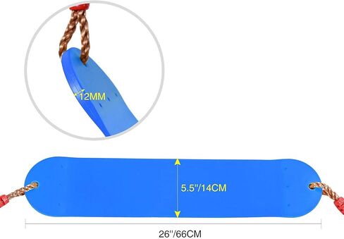 RedSwing Kids Belt Swing Seat and Plastic Climbing Rope Swing for Outside Playground, Safe Playground Swing Set Replacement for Children's Indoor and Outdoor Play, 330 Pounds Capacity - Green in Saudi Arabia