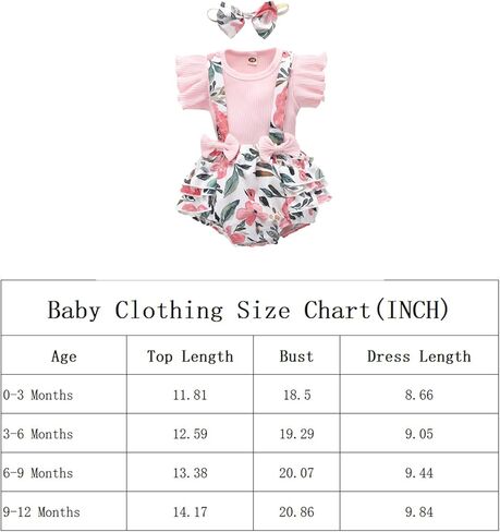 Cacacece الوليد طفلة ملابس رومبير للرضيع الأزهار الحمالة تنورة كشكش كم نيسيي الزي بذلة عقال in Kuwait