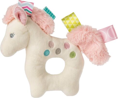 Taggies Embroidered Soft Ring Rattle, Painted Pony, 6-Inches in Kuwait