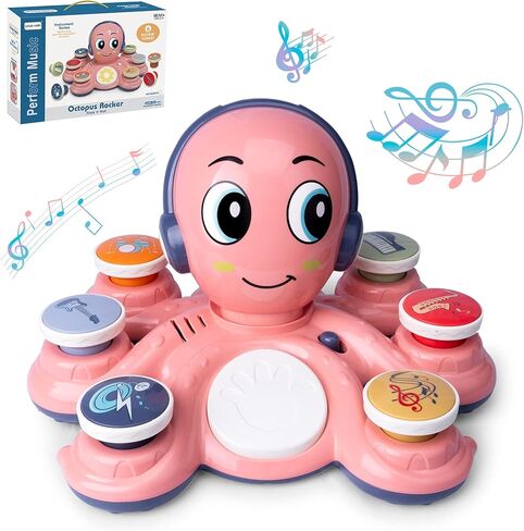 Baby Musical Toys Learning Toys for Toddlers, Octopus Music Toys, Preschooler Musical Educational Instruments Toy for Baby, Birthday Toys for Girls Boys in Kuwait