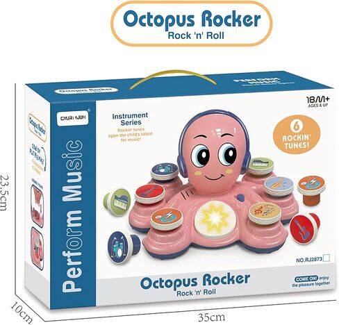 Baby Musical Toys Learning Toys for Toddlers, Octopus Music Toys, Preschooler Musical Educational Instruments Toy for Baby, Birthday Toys for Girls Boys in Kuwait
