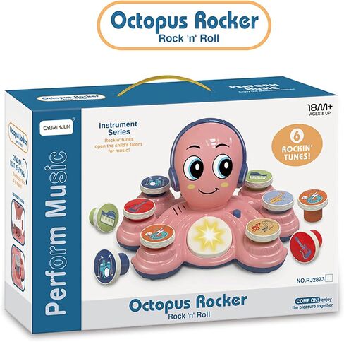 Baby Musical Toys Learning Toys for Toddlers, Octopus Music Toys, Preschooler Musical Educational Instruments Toy for Baby, Birthday Toys for Girls Boys in Kuwait