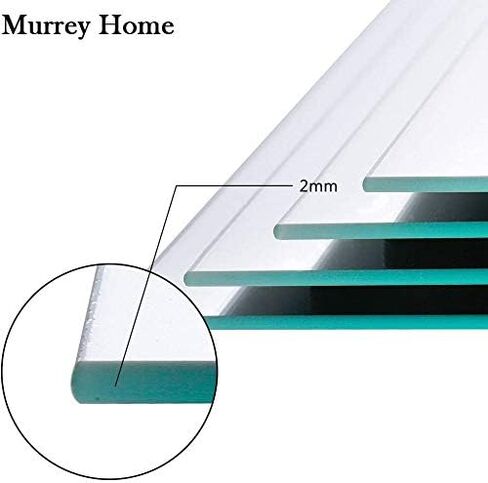مرايا Murrey Home Gym مقاس 12 بوصة مربعة مثبتة على الحائط، بلاط مرآة بدون إطار لصينية شموع السقف والجدار قطع مركزية للطاولة، مجموعة من 4، 2 مم in Kuwait