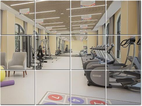 مرايا Murrey Home Gym مقاس 12 بوصة مربعة مثبتة على الحائط، بلاط مرآة بدون إطار لصينية شموع السقف والجدار قطع مركزية للطاولة، مجموعة من 4، 2 مم in Kuwait