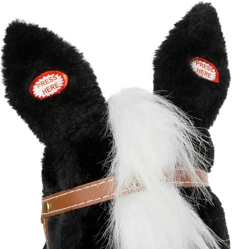 HollyHOME Stick Horse Plush Handcrafted Hobby Horse on a Stick with Wood Wheels Real Pony Neighing and Galloping Sounds for Kids Toddlers Dark Brown 36 Inches(AA Batteries Required) in Saudi Arabia