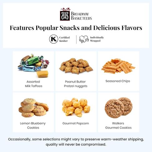Broadway Basketeers 4 Box Chocolate Food Gift Basket Tower Snack Gifts for Women, Men, Families, College – Delivery for Birthday, Appreciation, Thank You, Get Well Soon Care Package in Saudi Arabia