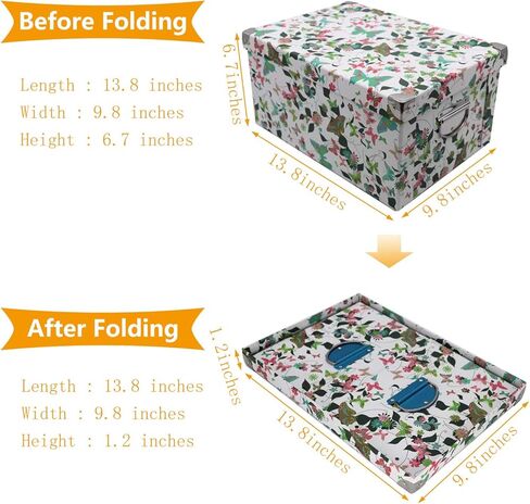 صندوق تخزين قابل للطي من GUOZI، صندوق ذاكرة مزخرف بغطاء وزوايا معدنية معززة، صندوق ملفات من الورق المقوى بمقابض، صندوق هدايا منظم لصور الألعاب التذكارية، رف كتب خزانة ملابس الحضانة (قطعتان) in Kuwait