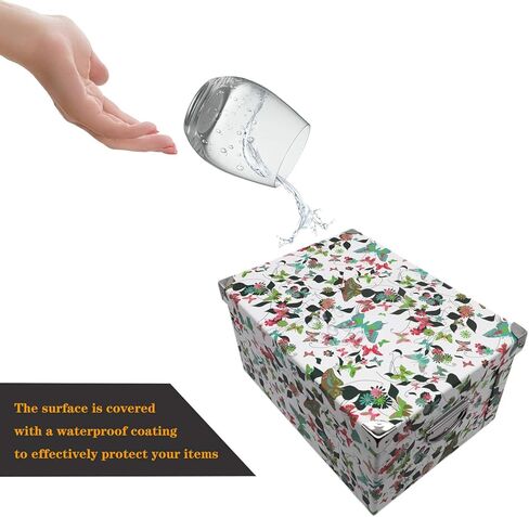 صندوق تخزين قابل للطي من GUOZI، صندوق ذاكرة مزخرف بغطاء وزوايا معدنية معززة، صندوق ملفات من الورق المقوى بمقابض، صندوق هدايا منظم لصور الألعاب التذكارية، رف كتب خزانة ملابس الحضانة (قطعتان) in Kuwait