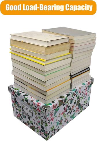 صندوق تخزين قابل للطي من GUOZI، صندوق ذاكرة مزخرف بغطاء وزوايا معدنية معززة، صندوق ملفات من الورق المقوى بمقابض، صندوق هدايا منظم لصور الألعاب التذكارية، رف كتب خزانة ملابس الحضانة (قطعتان) in Kuwait