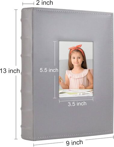 ألبوم صور Vienrose مقاس 4 × 6 300 صورة مع غطاء جلدي لمنطقة المذكرة، كتاب صور بسعة كبيرة لحفلات الزفاف والأسرة وإجازة الطفل باللون الأسود in Kuwait