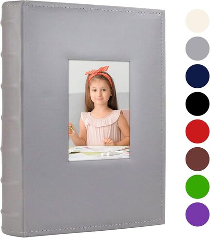 ألبوم صور Vienrose مقاس 4 × 6 300 صورة مع غطاء جلدي لمنطقة المذكرة، كتاب صور بسعة كبيرة لحفلات الزفاف والأسرة وإجازة الطفل باللون الأسود in Kuwait