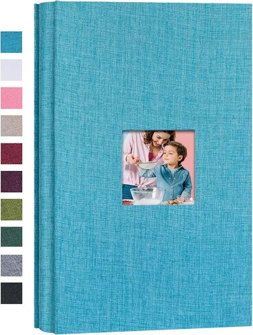 ألبوم صور صغير من Mublalbum مقاس 4x6 300 صورة بغطاء من الكتان مع 300 جيب أفقي لحفلات الزفاف والذكرى السنوية للعائلة والأطفال (رمادي) in Kuwait