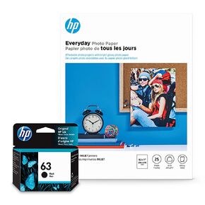 HP 63 Black Ink Cartridge | Works with HP DeskJet 1112, 2130, 3630 Series; HP ENVY 4510, 4520 Series; HP OfficeJet 3830, 4650, 5200 Series | Eligible for Instant Ink | F6U62AN