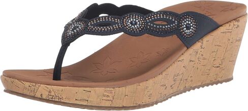 Skechers Women's Cork Wedge Flip-Flop in Kuwait