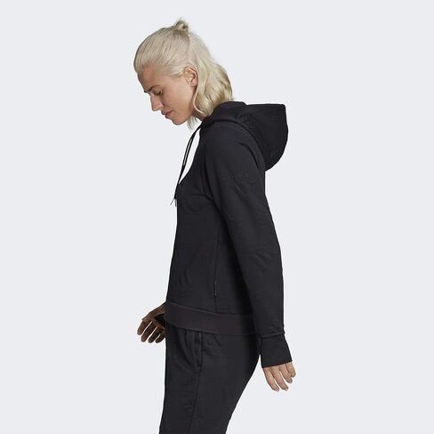 adidas Women's Aeroready Jacquard Full-Zip Logo Hoodie in Kuwait
