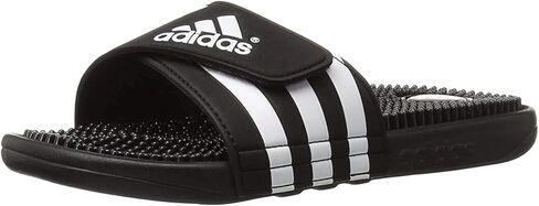 adidas Men's Adissage Slides Sandal, Black/White/Black, 13 in Kuwait