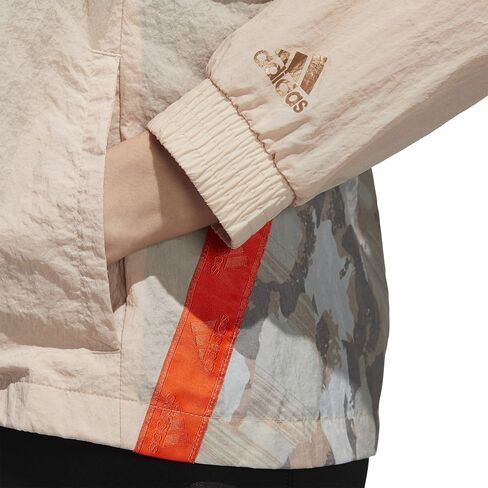 adidas x Zoe Saldana Collection Women's Windbreaker Jacket Women's, Beige, Size in Saudi Arabia