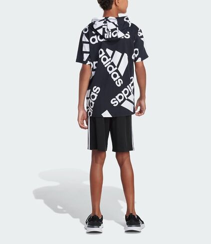 adidas Boys' Big Short Sleeve Hooded T-Shirt in Saudi Arabia