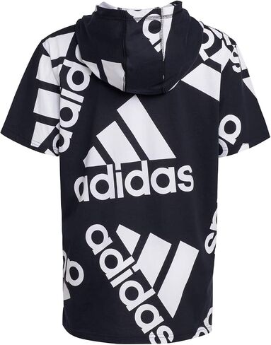adidas Boys' Big Short Sleeve Hooded T-Shirt in Saudi Arabia