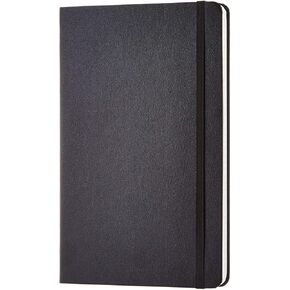 Amazon Basics Classic Lined Notebook, 240 Pages Hardcover, 5 x 8.25-Inch, Black