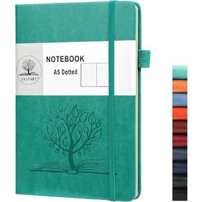 A5 Journal Notebook, Leather Blank Notebooks 160 Pages Diary 100gsm Thick Paper Writing Hardcover Notebook with Pocket for Work Men Woman 8.4 x 5.7 in (1 Pack-Blank, Blue)