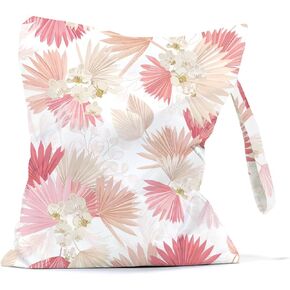 JRHung حقيبة مبللة مقاومة للماء، حقيبة قماش قابلة لإعادة الاستخدام، حقيبة رطبة وجافة، حقيبة غسيل كبيرة للسفر، ملابس متسخة، بدلة استحمام، حقيبة تمرين لصالة الألعاب الرياضية، ملابس السباحة، اليوغا، السفر، حمام السباحة، الشاطئ (ديكور أوراق النخيل 1) in Kuwait