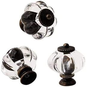 5 قطع خمر أنيقة مقابض زرقاء وأحمر الزهور مطلية باليد خزانة خزانة مقابض الأبواب درج (لون مختلط) in Kuwait