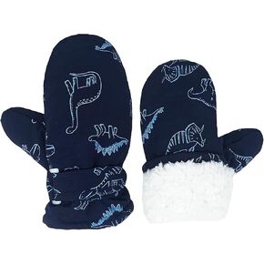 UTTPLL Lined Fleece Toddler Mittens Waterproof Infant Baby Toddler Kids Winter Mittnes Warm Ski Snow Gloves For Boys Girls