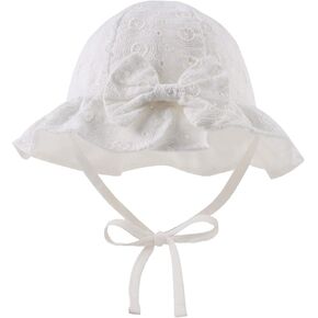 Summer Baby Hats for Girls Cotton Infant Sun Hat Bowknot Toddler Bucket Hats 0-2 Years in Saudi Arabia