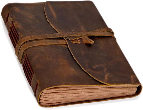 C CUERO دفتر يوميات جلدي - كتاب الظلال، كتاب Hocus Pocus of Spell Journal، مجلة جلدية مبطنة مصنوعة يدويًا ريفي للرجال والنساء، كتاب جلدي مذكرات هدية عيد الميلاد in Kuwait
