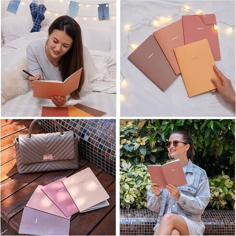 Notebook Journal (16 Pack), A5, 5.5 x 8 in, Cute Soft Paper Cover Notebook Set, Thin Writing Journal for Travel, Meditation, Wedding and Dream Journals, Lightweight Lined Paper Diary, 60 in Saudi Arabia