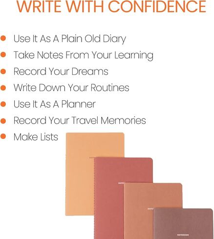 Notebook Journal (16 Pack), A5, 5.5 x 8 in, Cute Soft Paper Cover Notebook Set, Thin Writing Journal for Travel, Meditation, Wedding and Dream Journals, Lightweight Lined Paper Diary, 60 in Saudi Arabia