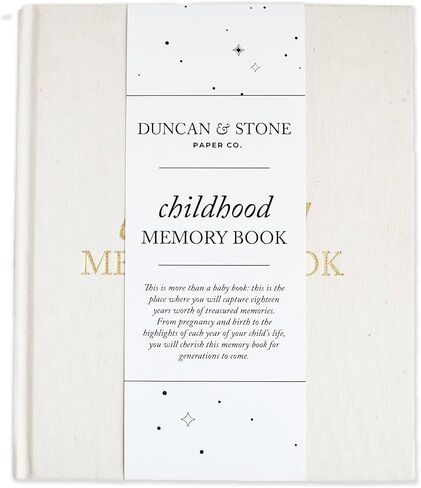 Baby Book Childhood Journal (Dusty Rose, 175 Pages) by Duncan & Stone - Milestone & Child Memory Book from Pregnancy to Year Eighteen – Childhood Memories Journal for Parents in Saudi Arabia