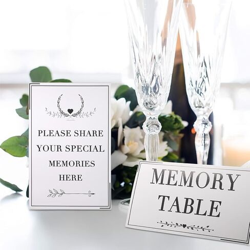 Outus 52 Pieces Share a Memory Cards Funeral Guest Book Memory Card for Celebration of Life, Birthday, Graduation, Wedding, Anniversary, Retirement, Baby Showers (Black) in Saudi Arabia