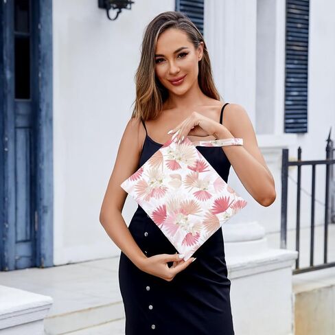 JRHung حقيبة مبللة مقاومة للماء، حقيبة قماش قابلة لإعادة الاستخدام، حقيبة رطبة وجافة، حقيبة غسيل كبيرة للسفر، ملابس متسخة، بدلة استحمام، حقيبة تمرين لصالة الألعاب الرياضية، ملابس السباحة، اليوغا، السفر، حمام السباحة، الشاطئ (ديكور أوراق النخيل 1) in Kuwait