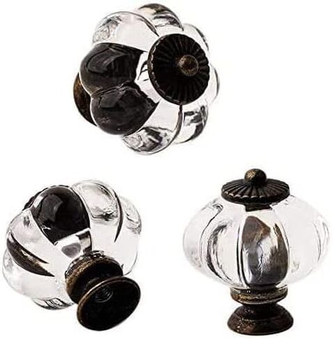 5 قطع خمر أنيقة مقابض زرقاء وأحمر الزهور مطلية باليد خزانة خزانة مقابض الأبواب درج (لون مختلط) in Kuwait