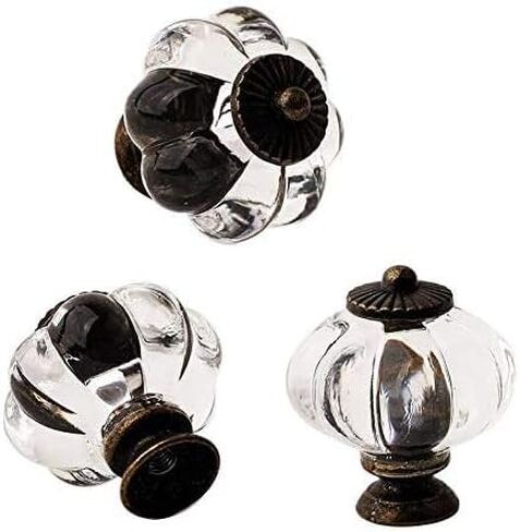 5 قطع خمر أنيقة مقابض زرقاء وأحمر الزهور مطلية باليد خزانة خزانة مقابض الأبواب درج (لون مختلط) in Kuwait