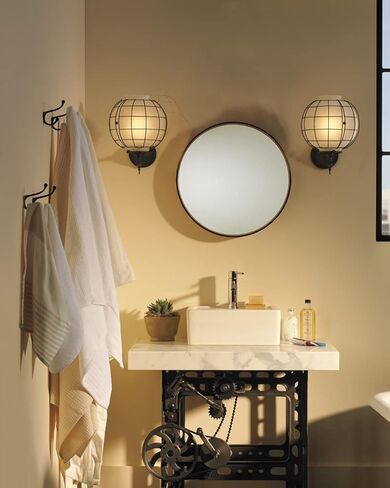 G-LEAF 42'' Round Mirror Wall Mounted, Black Metal Frame Large Circle Mirror for Washing Room, Living Room, Home Decoration in Saudi Arabia