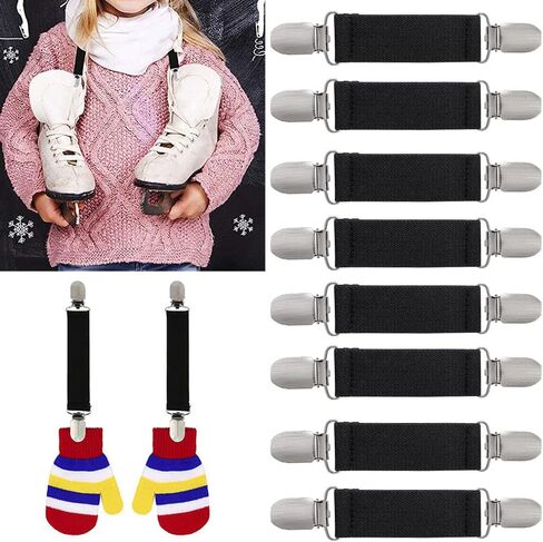 Elastic Mitten Clips Tight Stainless Steel Gloves Clips for Toddler Kids Clothes Dress Sweater Shawl Fit Cinch Waist Clips in Saudi Arabia