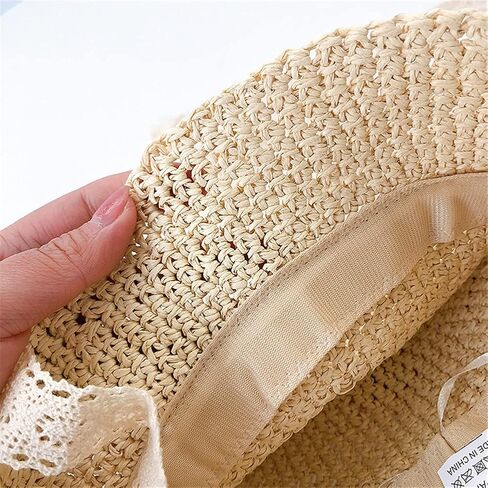 Little Girls Floppy Foldable Packable Wide Brim Summer Sun Hats Beach Straw Hat Baby Photography Straw Hats in Saudi Arabia