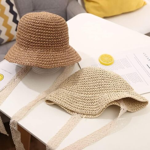 Little Girls Floppy Foldable Packable Wide Brim Summer Sun Hats Beach Straw Hat Baby Photography Straw Hats in Saudi Arabia