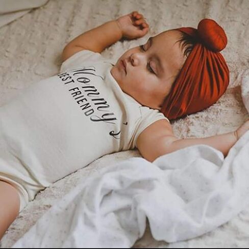 DRESHOW BQUBO 5 Pieces Baby Turban Hats Turban Bun Knot Baby Infant Beanie Baby Girl Soft Cute Toddler Cap in Kuwait