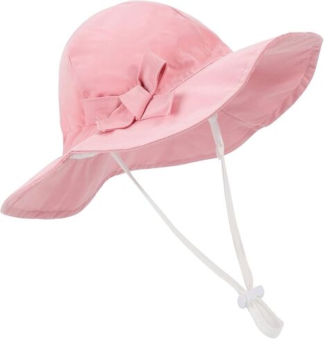 Durio UPF 50+ Baby Sun Hat - Wide Brim Beach Bucket Hats for Infant Girls 0-4T, Outdoor Summer Hat for Newborn to Toddler in Saudi Arabia