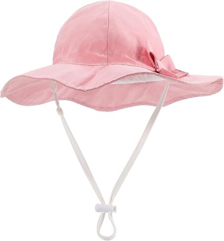 Durio UPF 50+ Baby Sun Hat - Wide Brim Beach Bucket Hats for Infant Girls 0-4T, Outdoor Summer Hat for Newborn to Toddler in Saudi Arabia